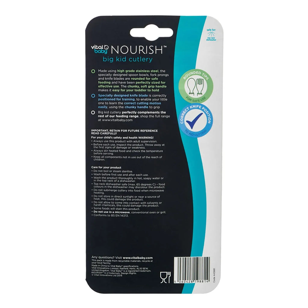 Vital Baby Nourish Big Kid Cutlery 12+ months Pack of 3 - Pop - Bobobiy