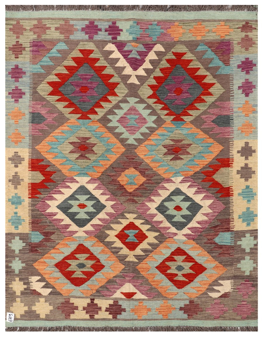 Maimana Afghanistan Kilim Rug - 195 x151 cm - Handmade