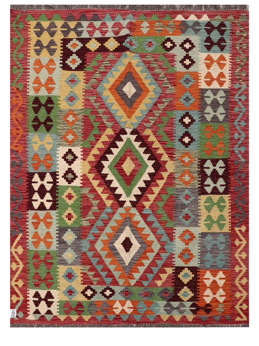 Maimana Afghanistan Kilim Rug - 207 x154 cm - Handmade