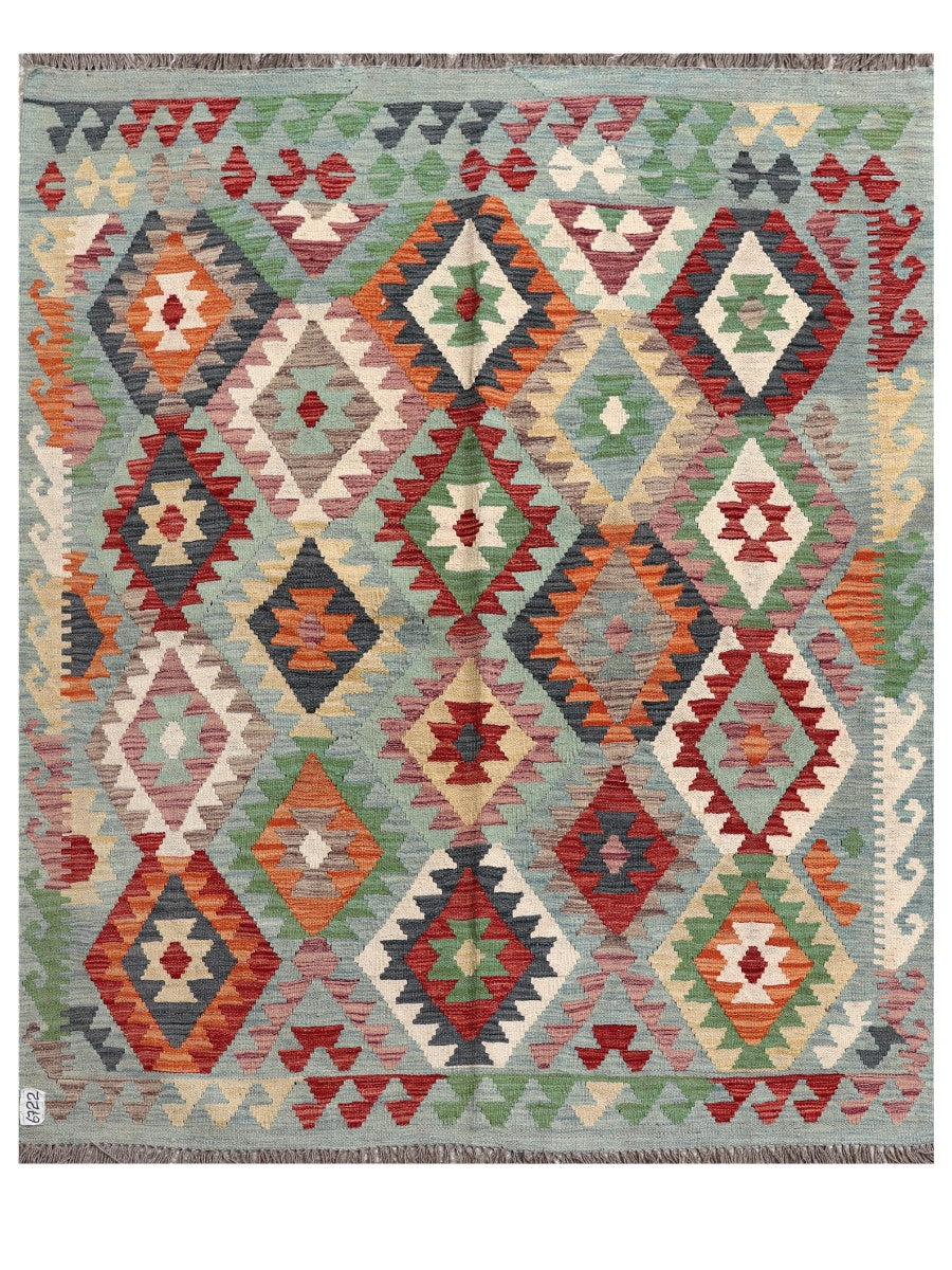 Maimana Afghanistan Kilim Rug - 194 x160 cm - Handmade