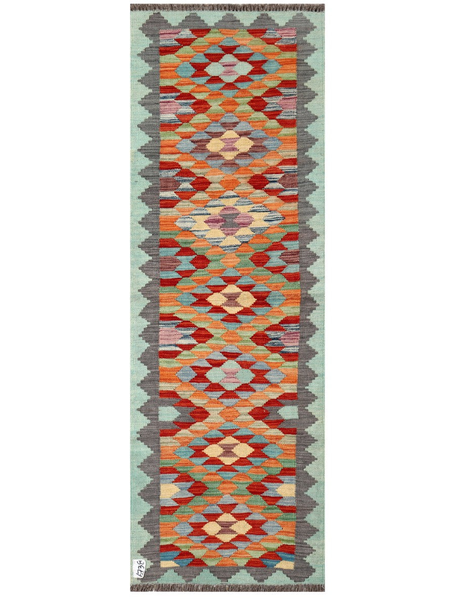 Maimana Afghanistan Kilim Rug - 193 x63 cm - Handmade