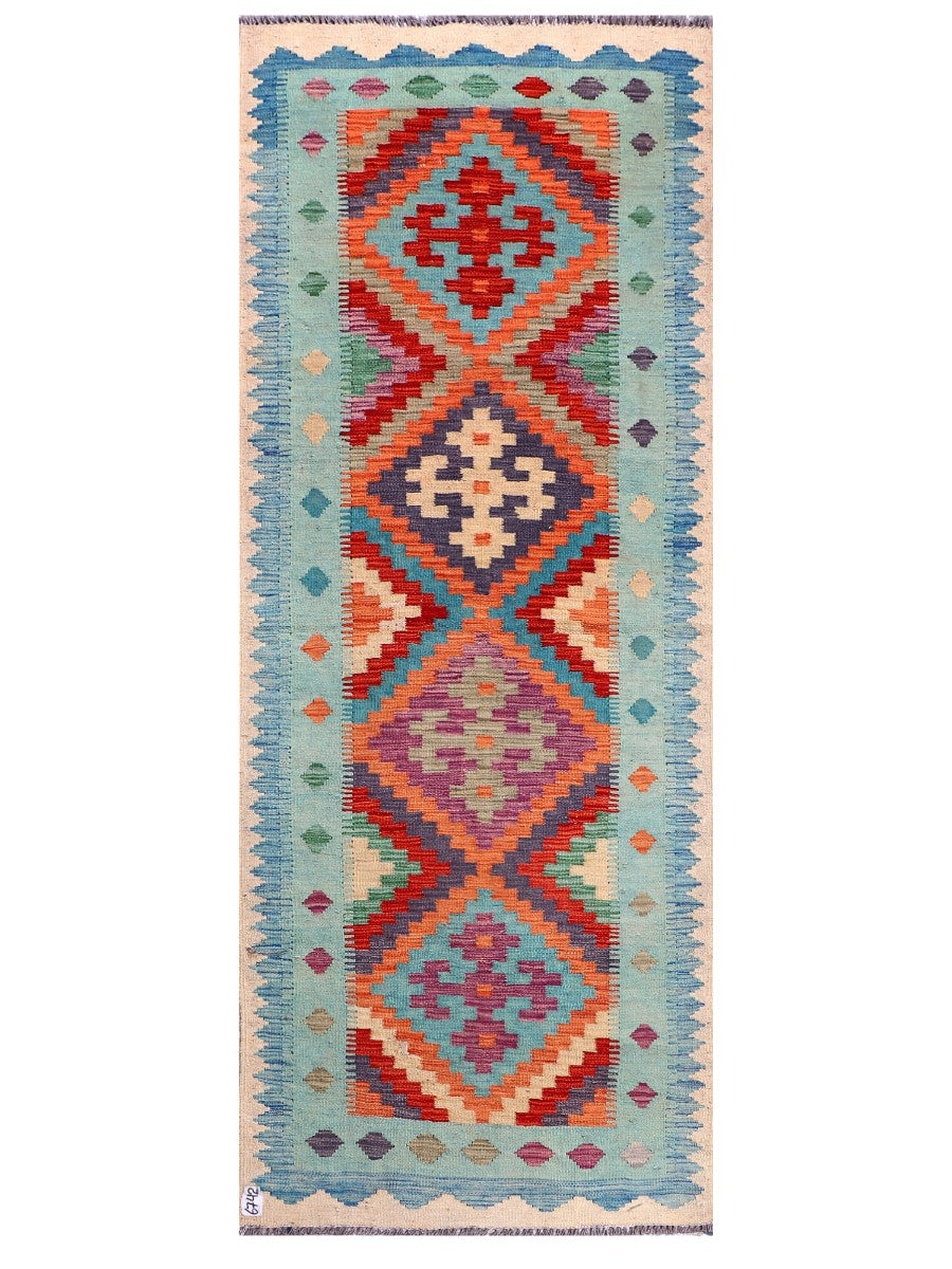 Maimana Afghanistan Kilim Rug - 238 x 87 cm - Handmade