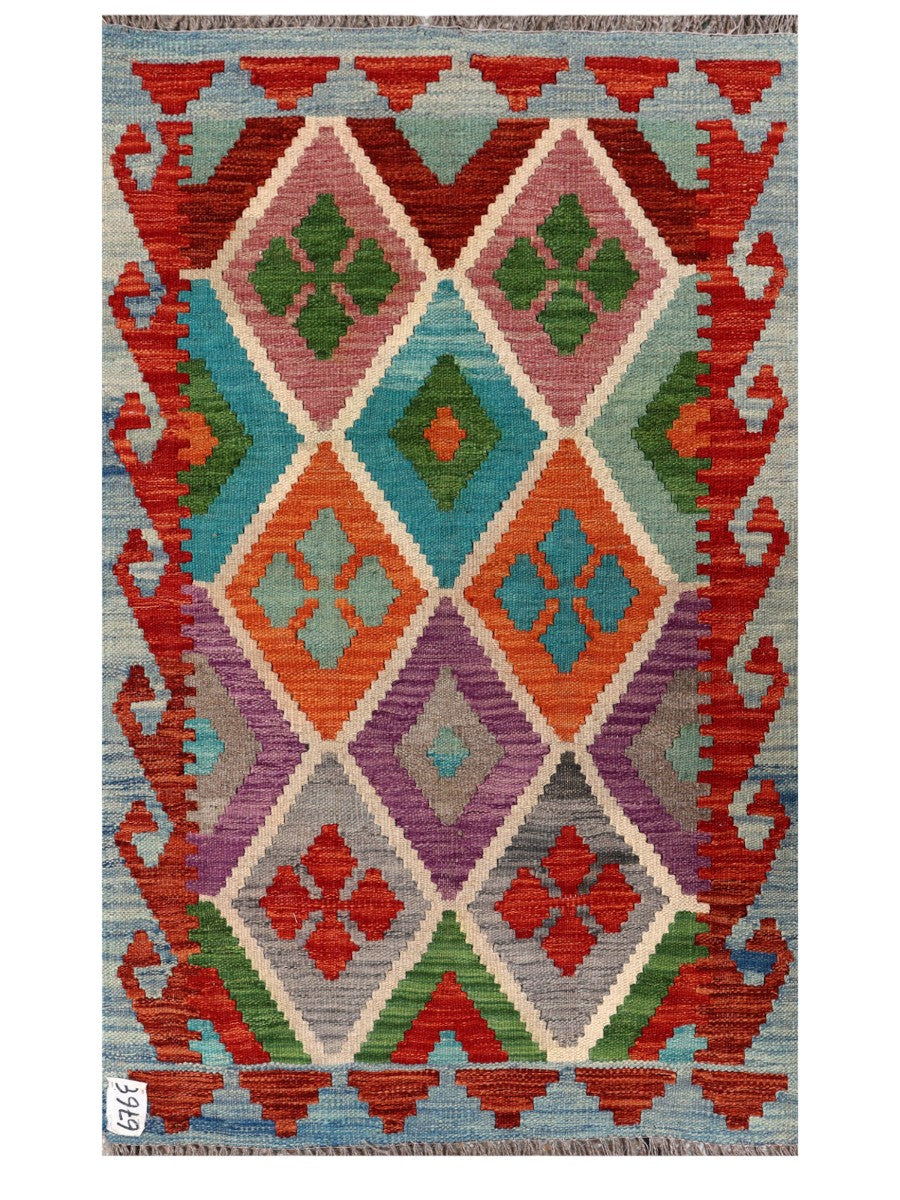 Maimana Afghanistan Kilim Rug - 118 x 72 cm - Handmade