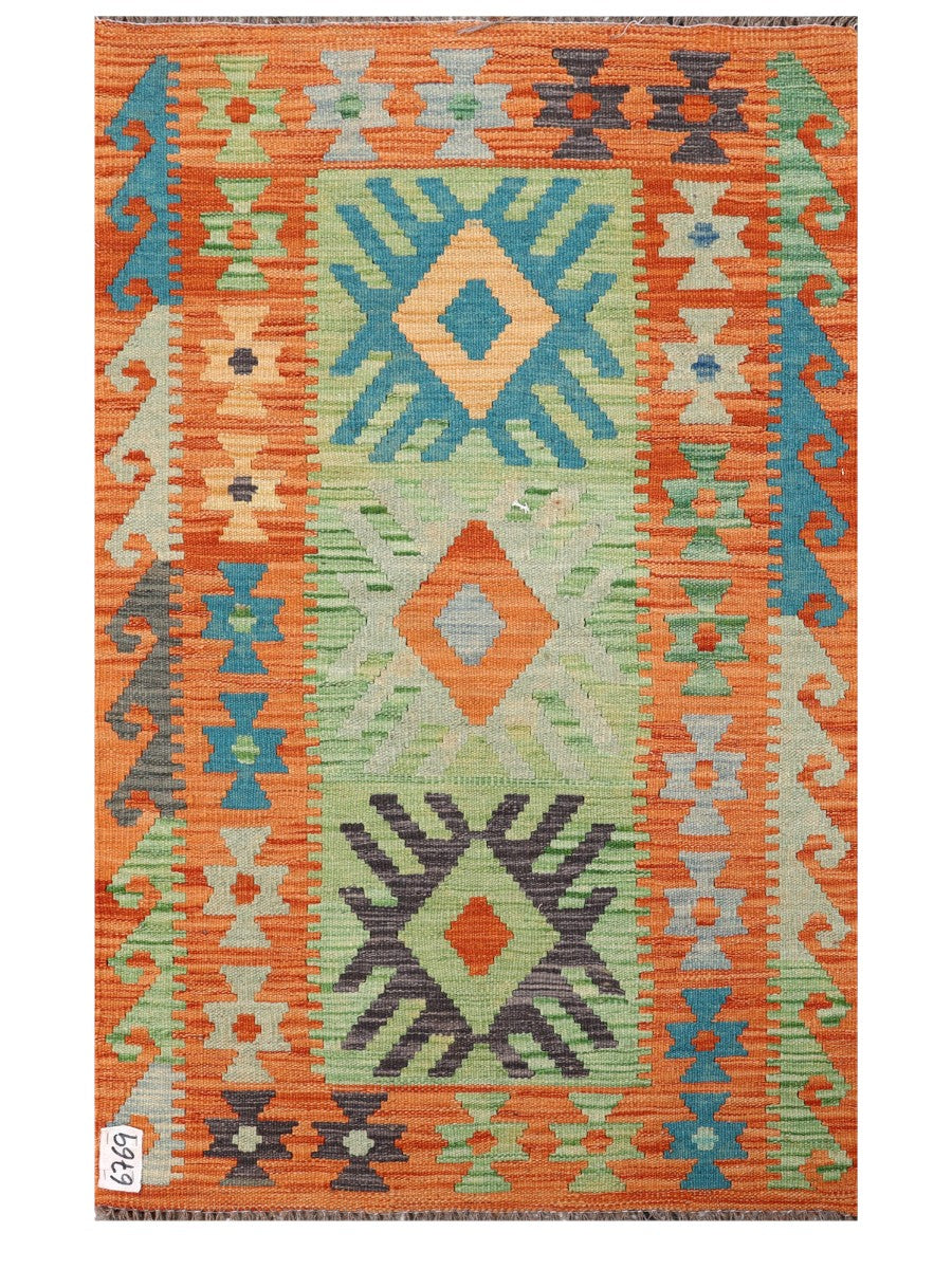 Maimana Afghanistan Kilim Rug - 128 x 81 cm - Handmade