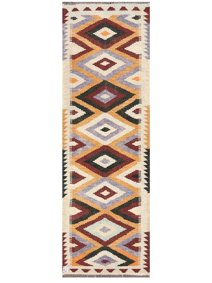 Maimana Afghanistan Kilim Rug - 198 x63 cm - Handmade