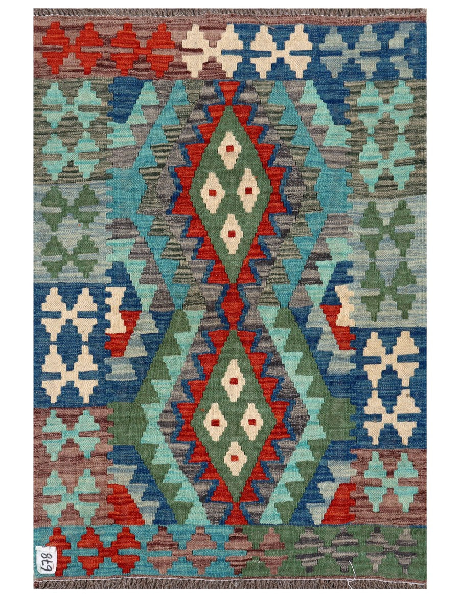 Maimana Afghanistan Kilim Rug - 121 x 85 cm - Handmade