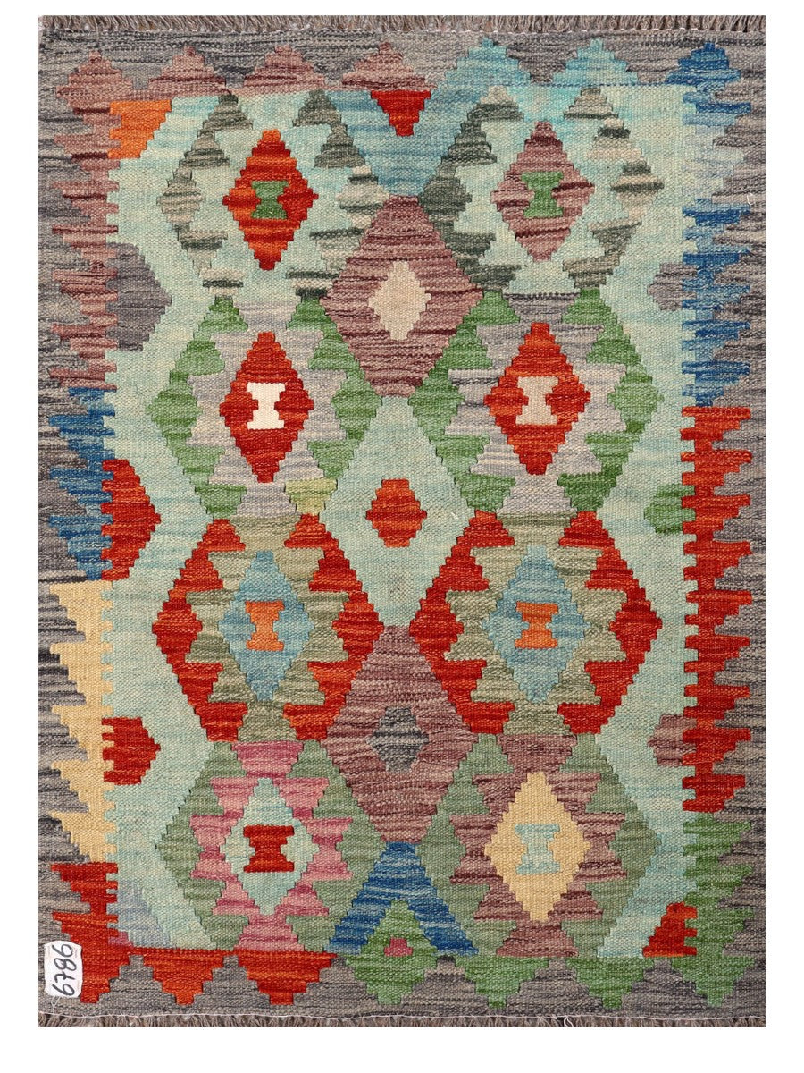 Maimana Afghanistan Kilim Rug - 111 x 80 cm - Handmade