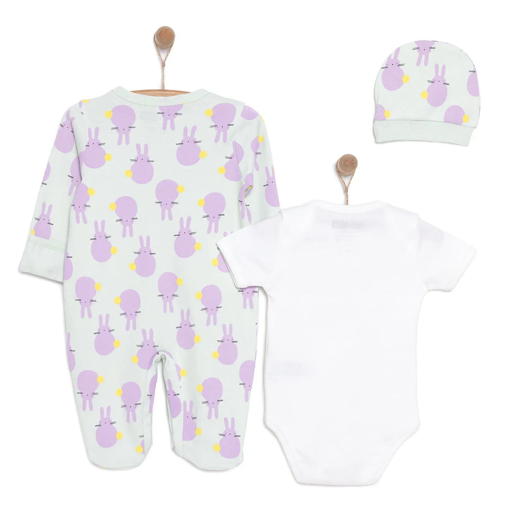 HelloBaby Newborn Baby Cute Elephant Jumpsuit - Ecru