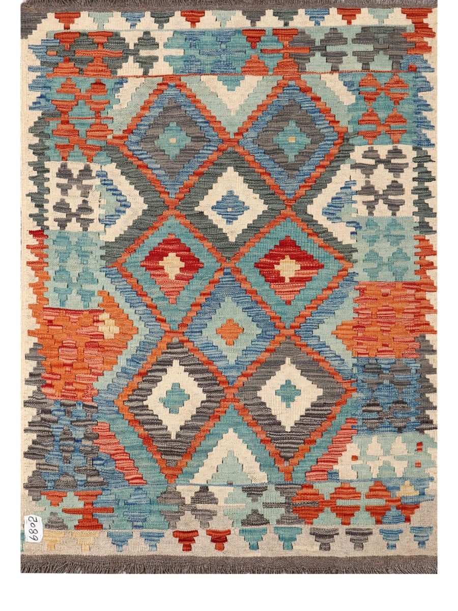 Maimana Afghanistan Kilim Rug - 141 x102 cm - Handmade