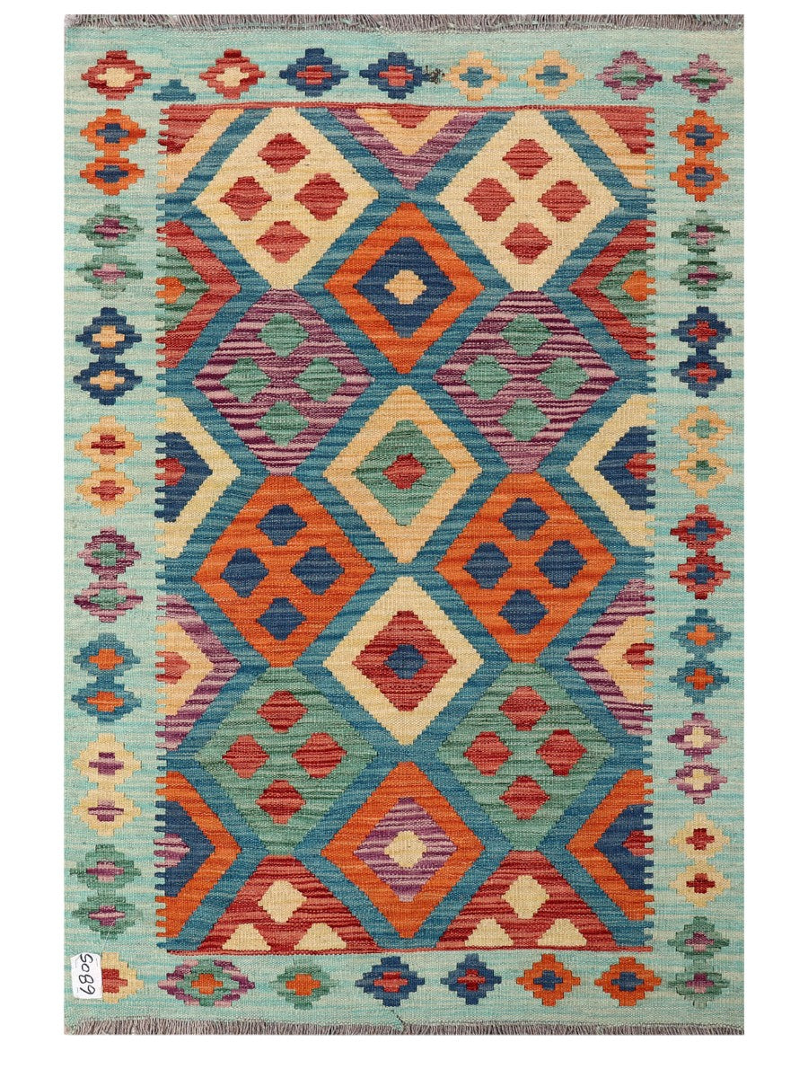 Maimana Afghanistan Kilim Rug - 149 x100 cm - Handmade