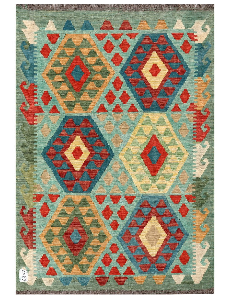 Maimana Afghanistan Kilim Rug - 146 x103 cm - Handmade
