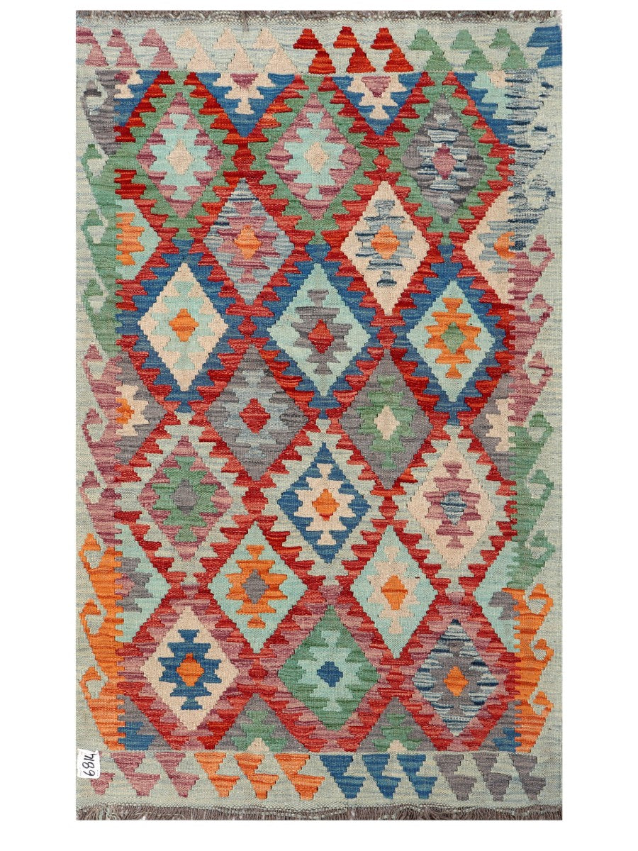 Maimana Afghanistan Kilim Rug - 163 x98 cm - Handmade