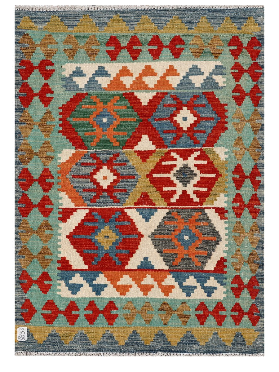 Maimana Afghanistan Kilim Rug - 149 x106 cm - Handmade