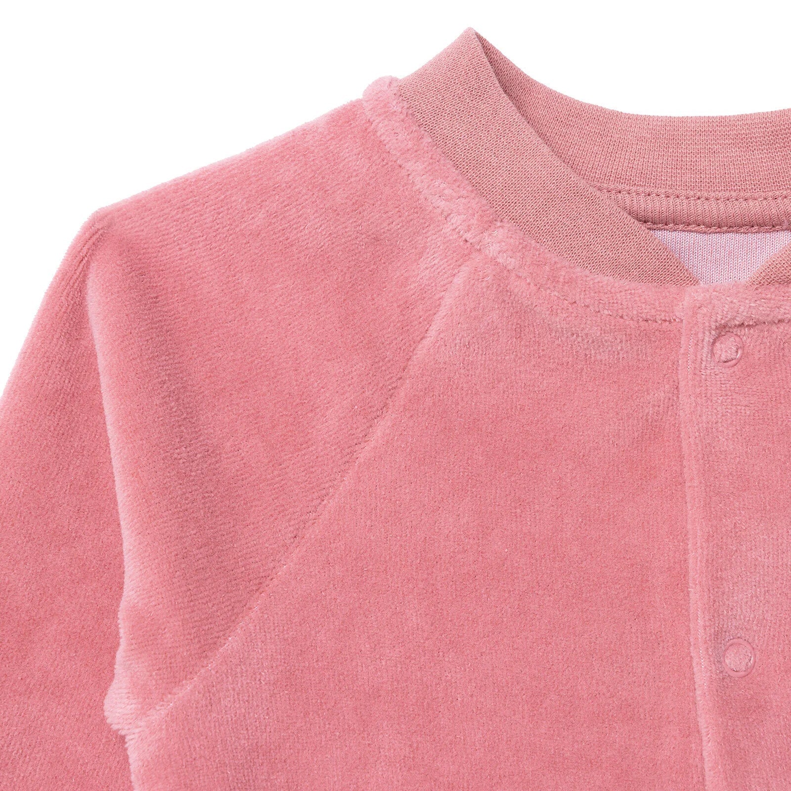 HelloBaby Newborn Velvet Footlesss Jumpsuit - Dark Pink