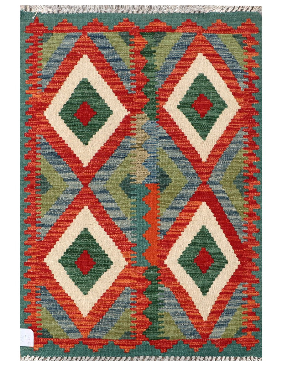 Maimana Afghanistan Kilim Rug - 94 x 64 cm - Handmade