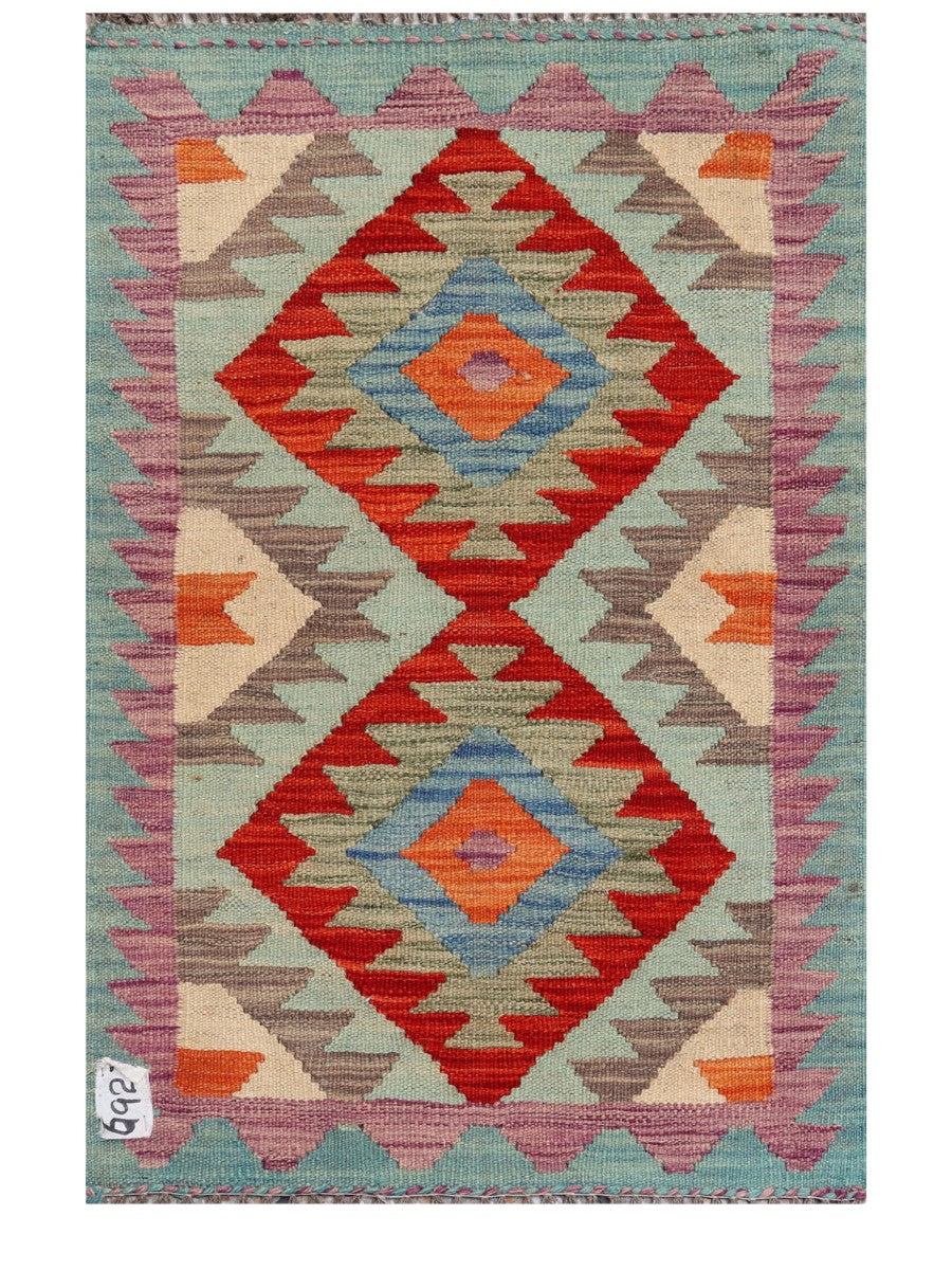 Maimana Afghanistan Kilim Rug - 92 x 63 cm - Handmade