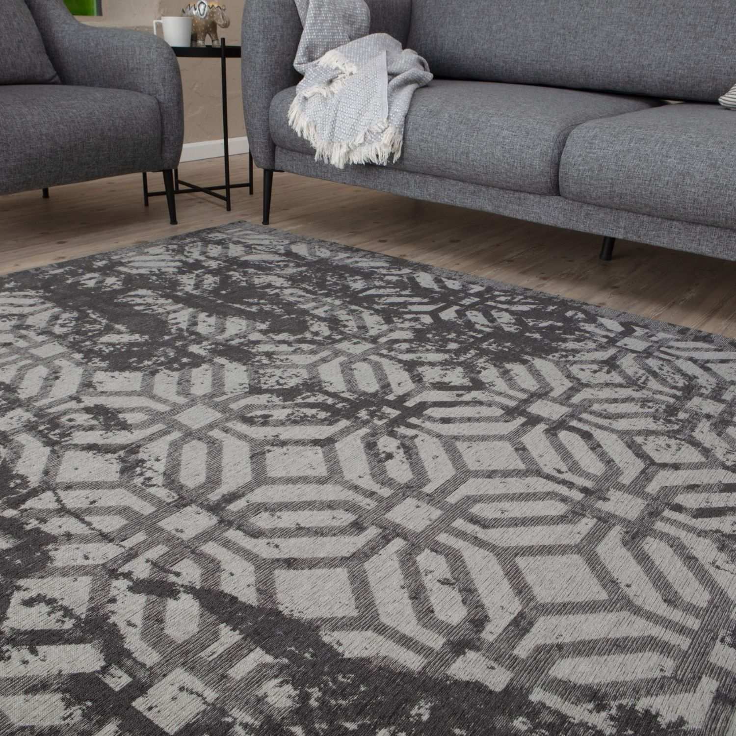 Washable Rug Carina Black | 6930B