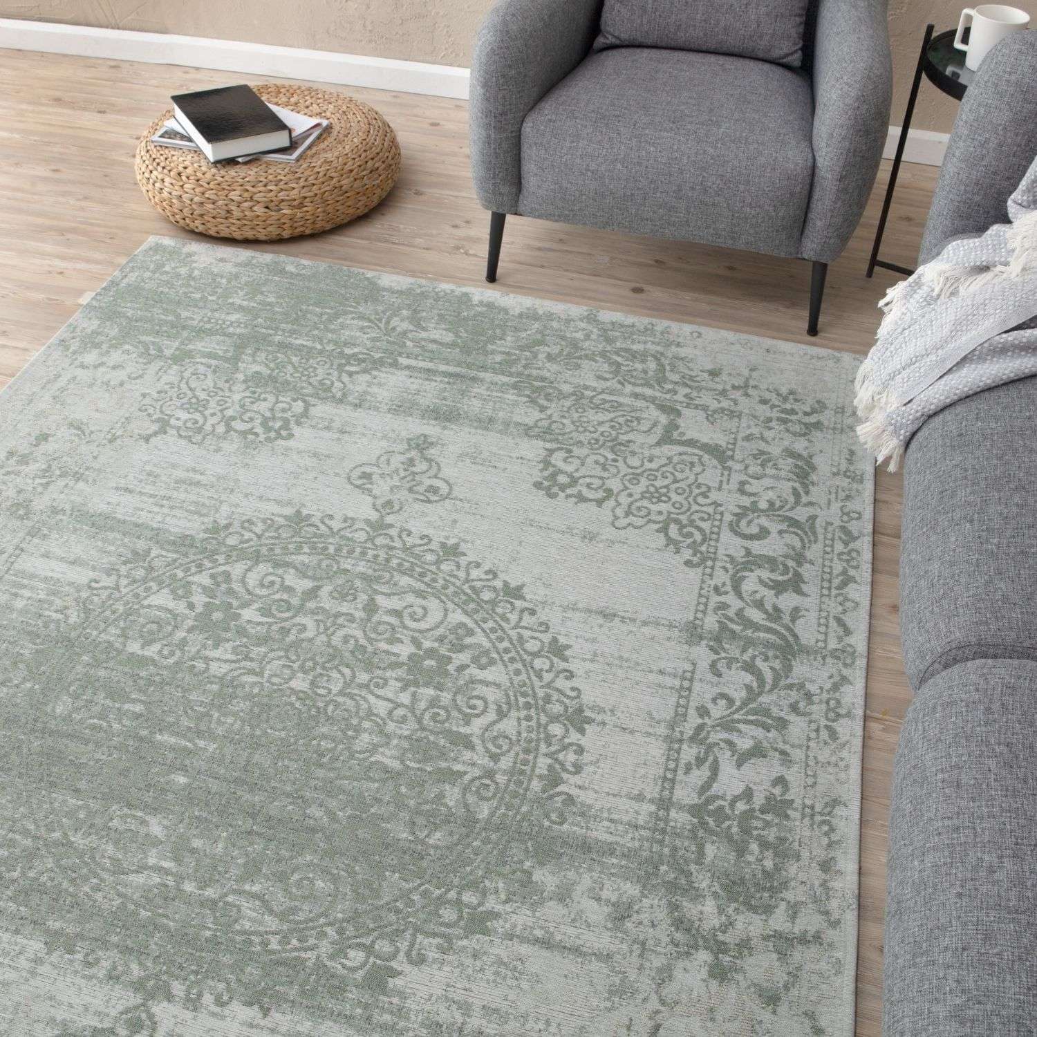 Washable Rug Carina Green | 6944
