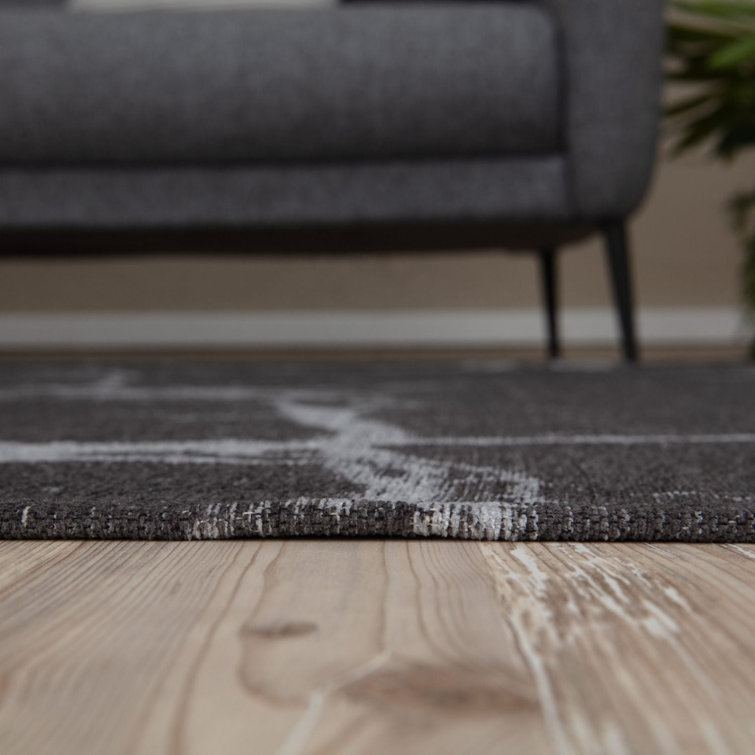 Washable Rug Carina Dark Grey | 6952D