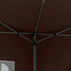 Coffee gazebo canopy underside with metal support frame