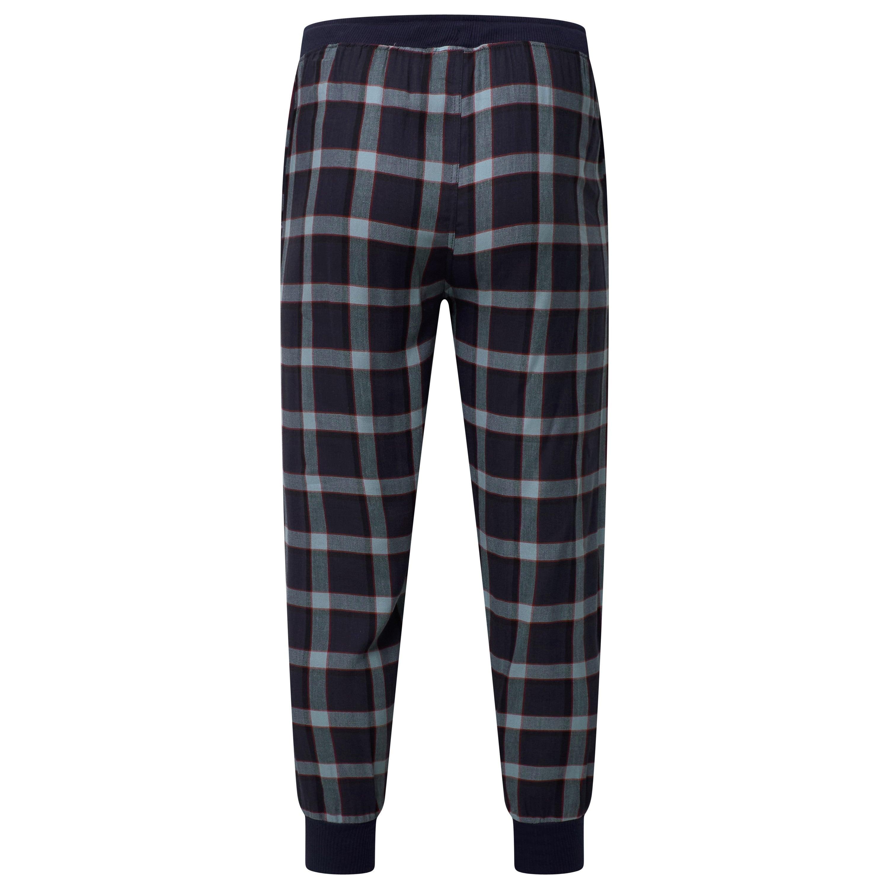 Lucky Brand Crew Neck & Closed Hem Flannel Pant Pyjama Set