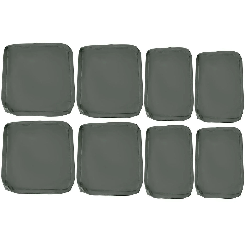 Replacement Cushion Cover Garden Rattan Patio Furniture Seat Cover Polyester Outdoor Deep Grey- No Cushion Included - Bobobiy