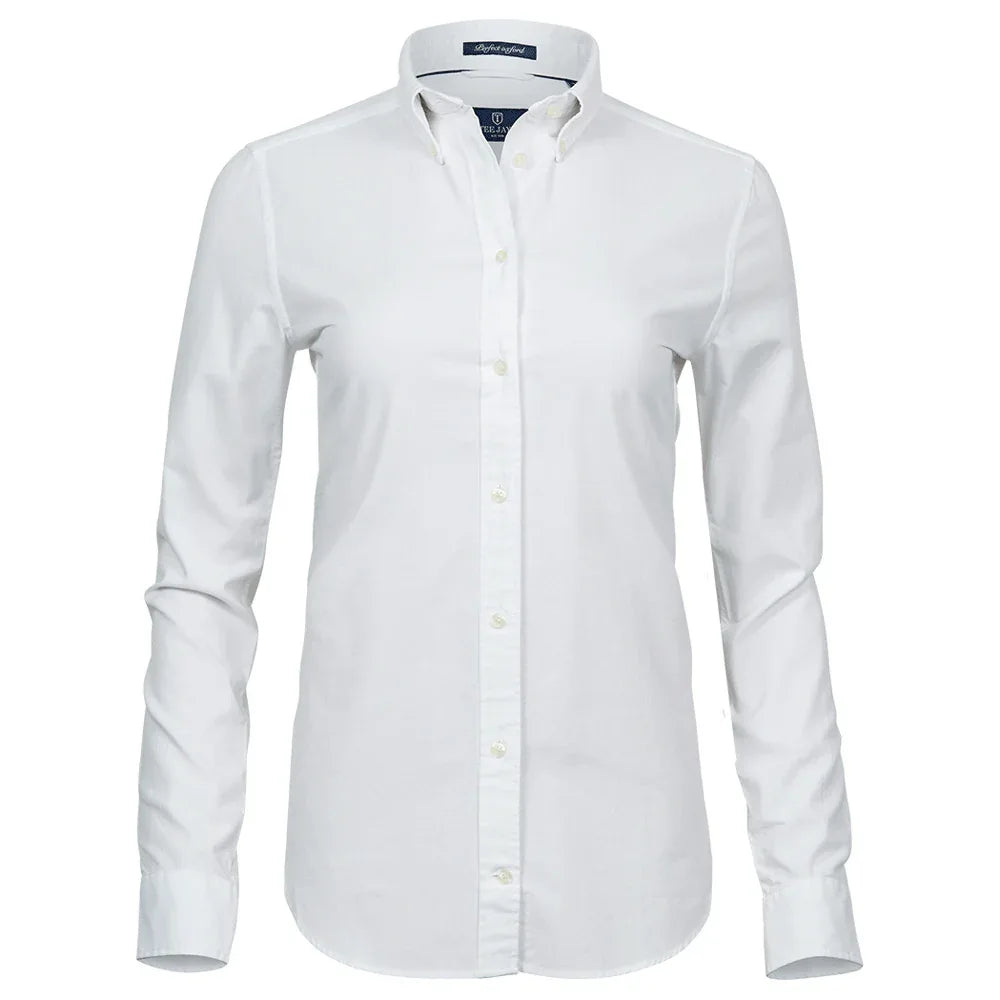 Tee Jays 4001 Ladies Perfect Long Sleeve Oxford Shirt - Bobobiy