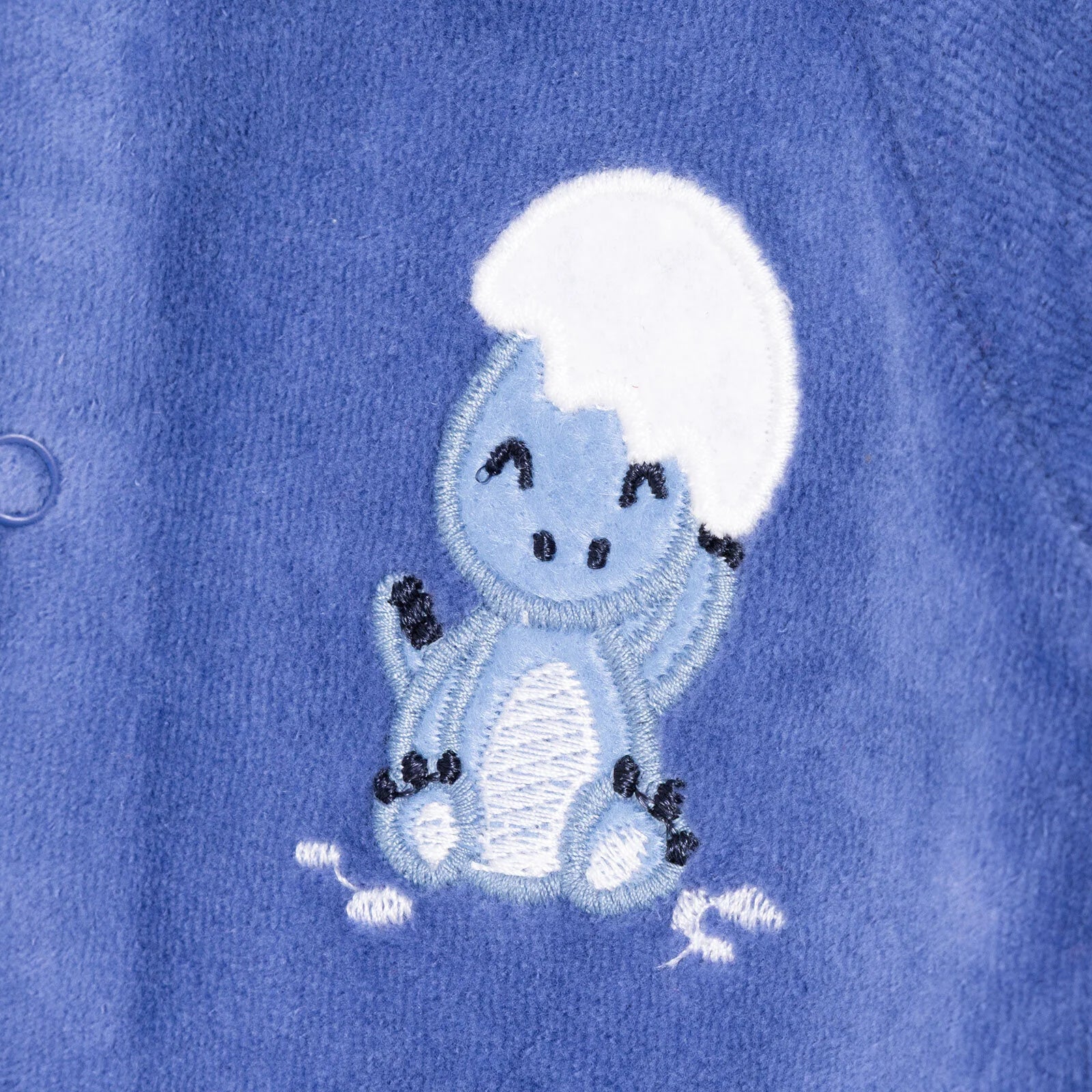 HelloBaby Newborn Velvet Footless Jumpsuit - Indigo