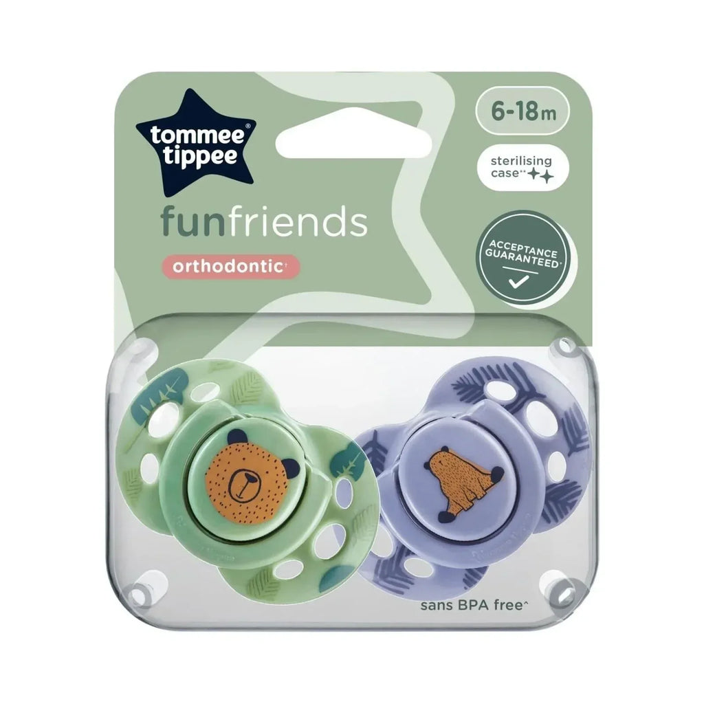 Tommee Tippee Fun Style Soother 6-18 months Pack of 2 Assorted