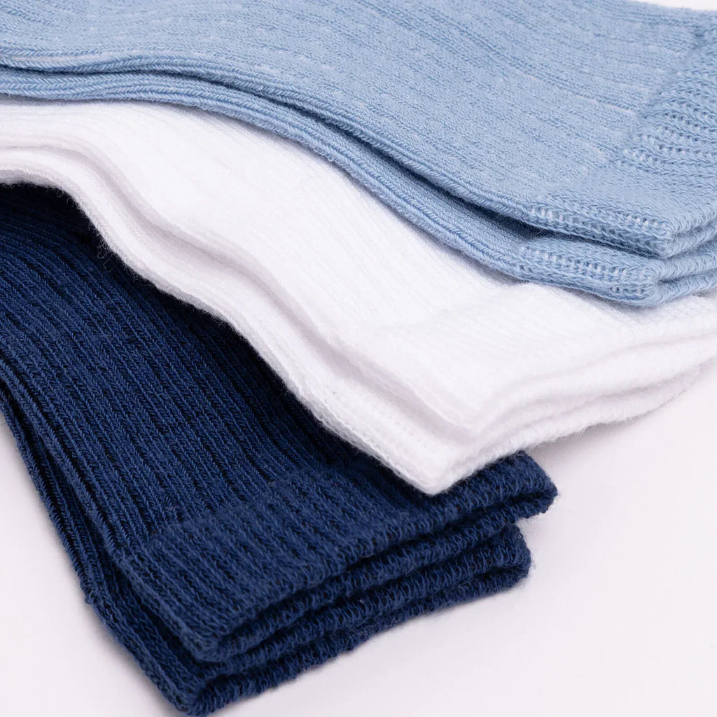 HelloBaby Ankle Socks 3 pcs - Navy Blue - Bobobiy