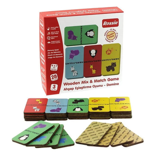 Rossie Wood Matching Game-Domino - Bobobiy