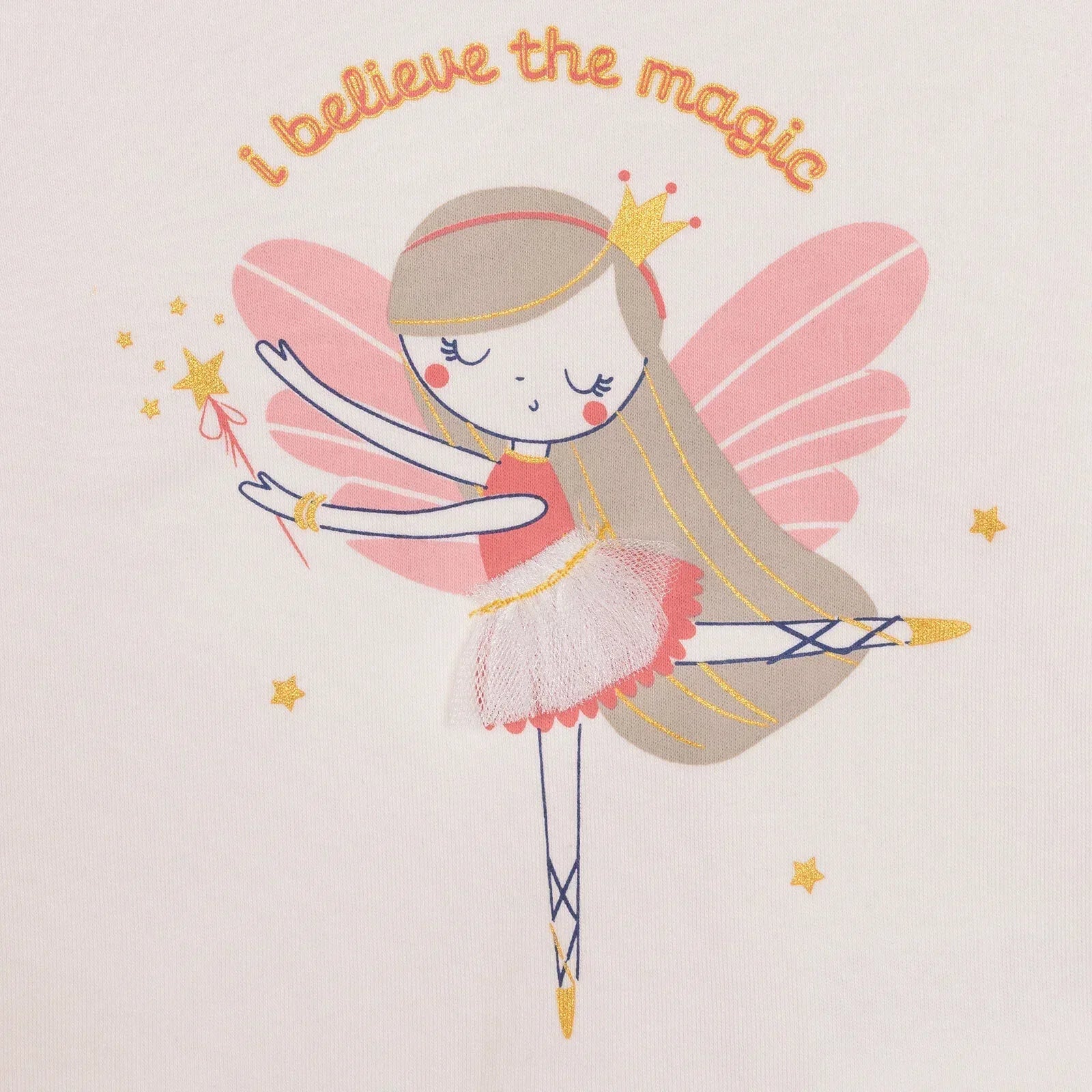 HelloBaby Baby Girl Long Sleeve Pyjamas Set - Ecru - Bobobiy