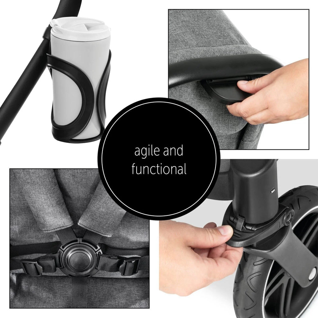 Hauck Atlantic Twin Double Stroller - Grey