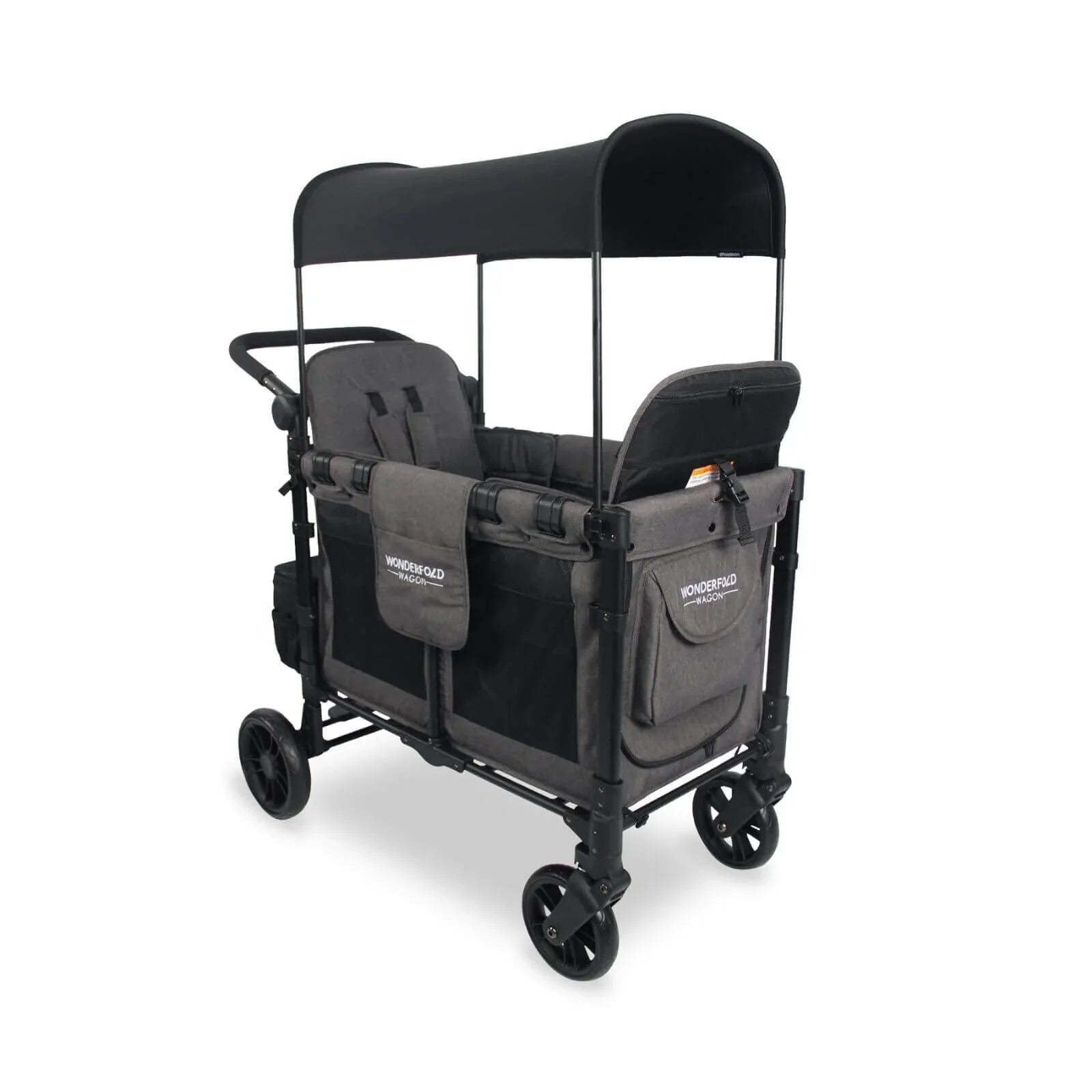 Wonderfold W2 Elite Double Stroller Wagon - Charcoal Grey