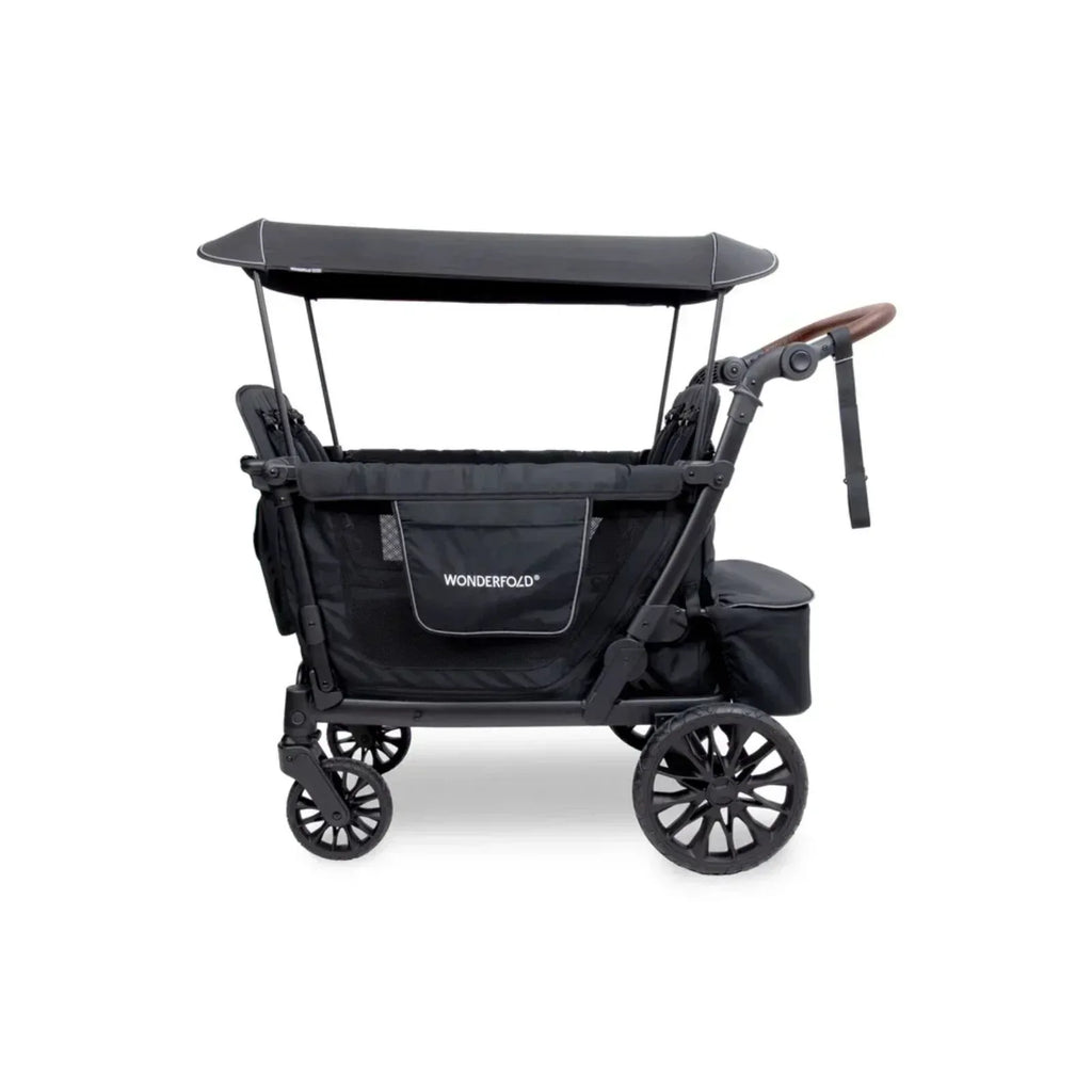 Wonderfold L4 Quad Stroller Wagon - Black - Bobobiy