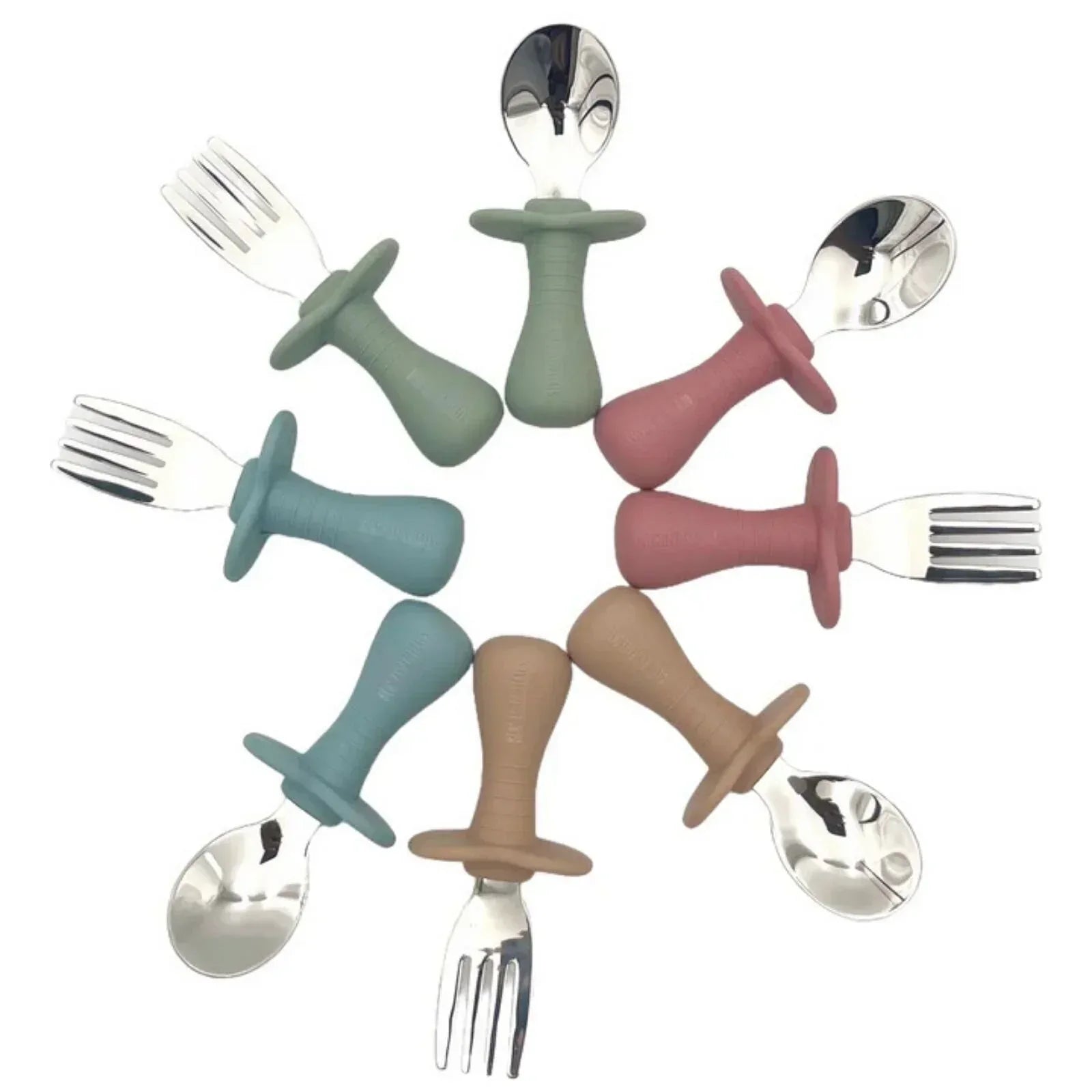 BLW Essentials Toddler Cutlery Set - Dusty Rose - Bobobiy