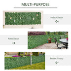 Dark green artificial hedge privacy fence panel for indoor and outdoor decor