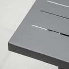 Black square fire pit table lid with recessed handle slot