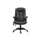 Heated massage office chair with high back, padded seat, sculpted armrests and caster base