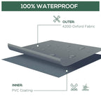 Grey 420D Oxford fabric furniture cover with water-repellent outer surface