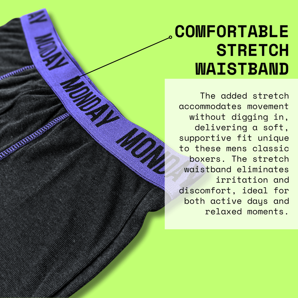 7 Pack Days Of The Week Comfort Fit Boxer Shorts Menswear, Small to XLarge