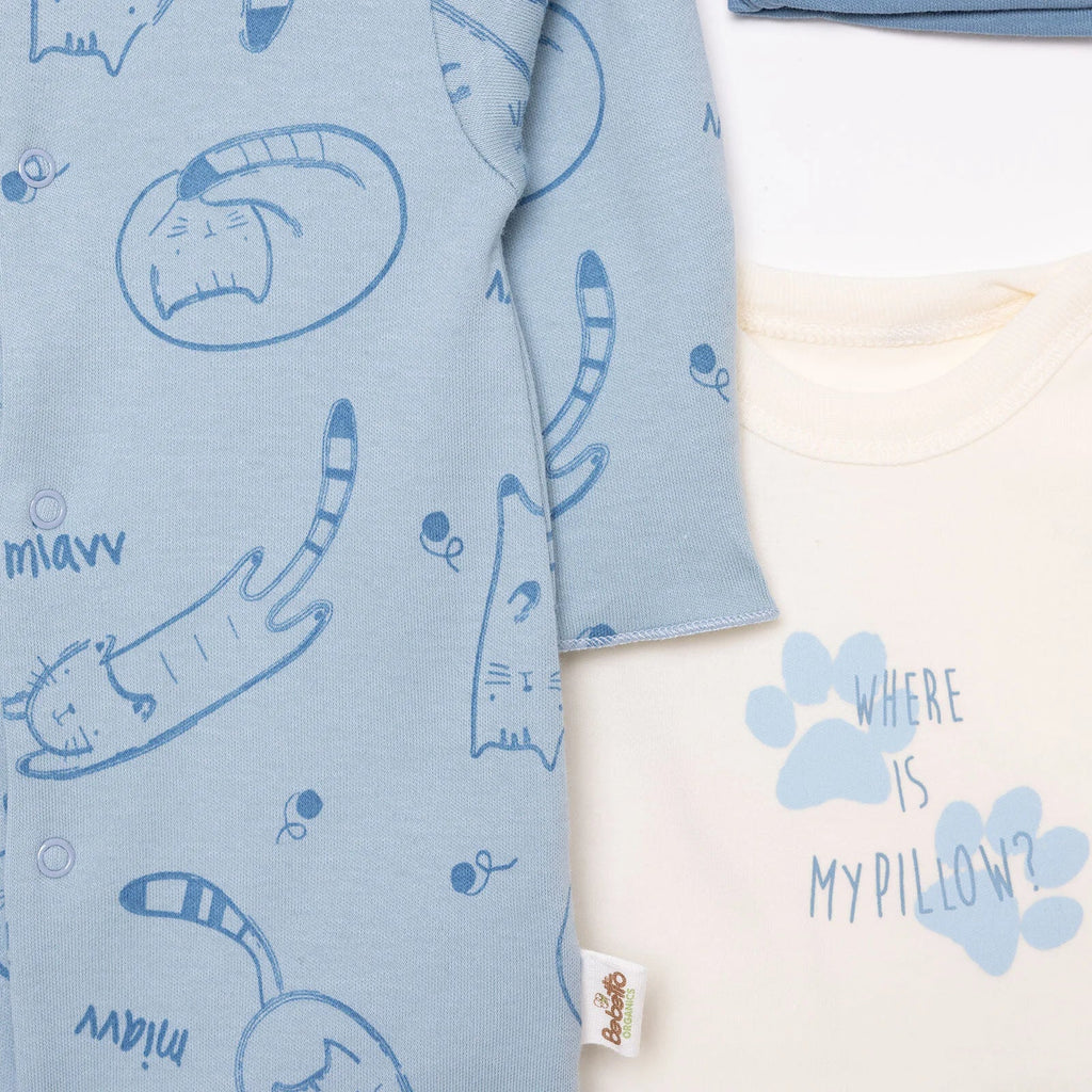 Bebetto Organic  Unisex Jumpsuit - Indigo