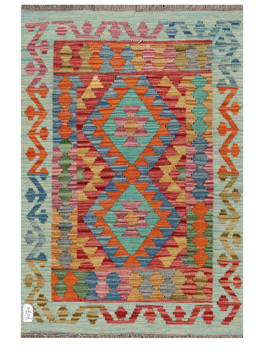 Maimana Afghanistan Kilim Rug - 126 x 84 cm - Handmade