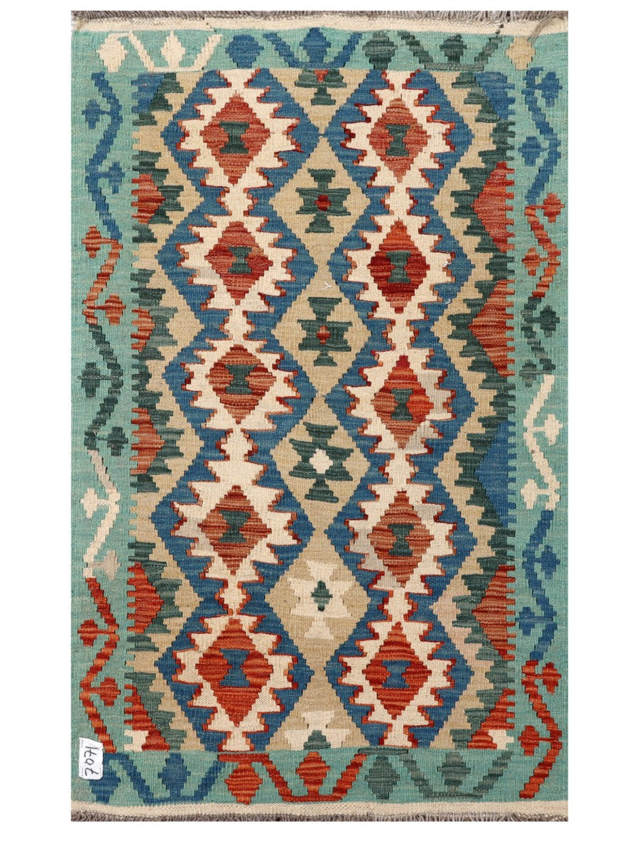 Maimana Afghanistan Kilim Rug - 127 x 78 cm - Handmade