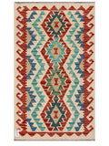 Maimana Afghanistan Kilim Rug - 126 x 74 cm - Handmade