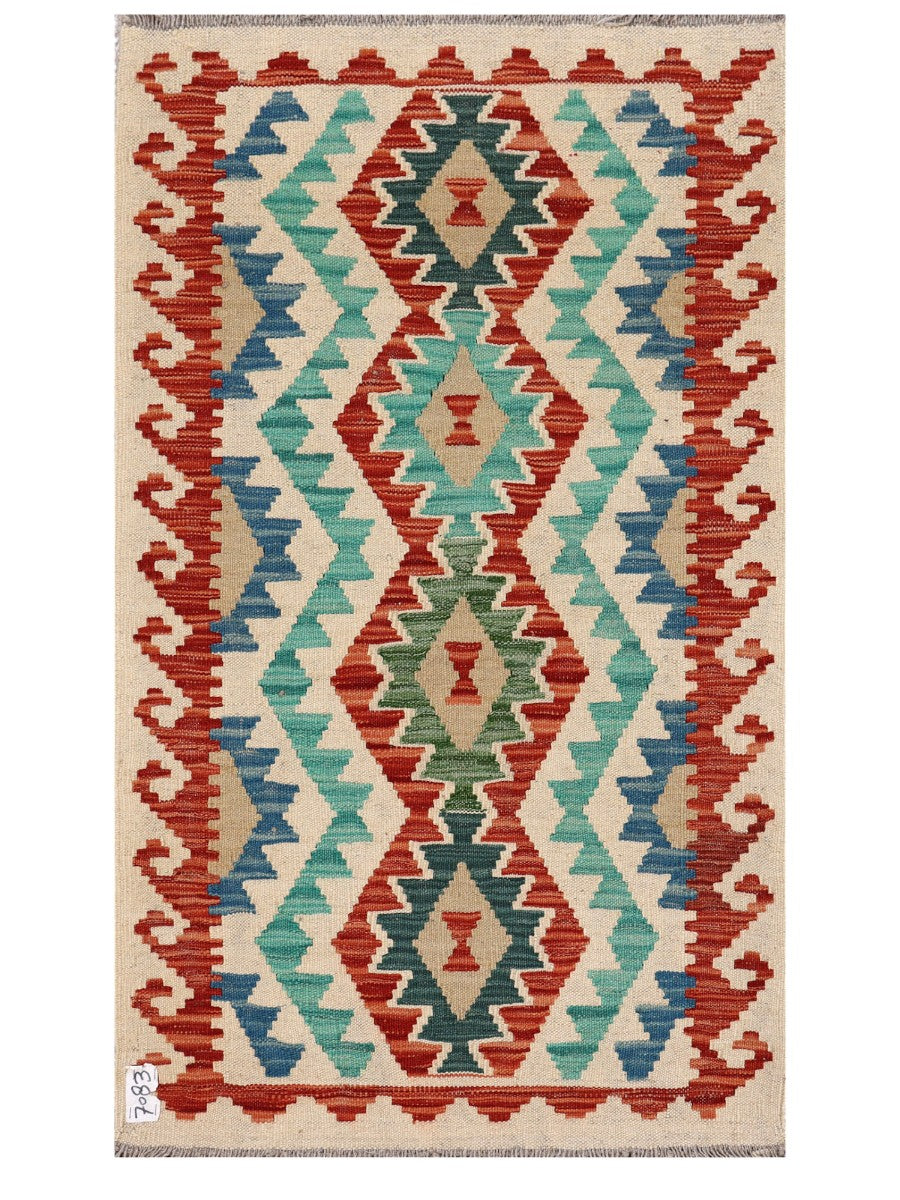 Maimana Afghanistan Kilim Rug - 126 x 74 cm - Handmade