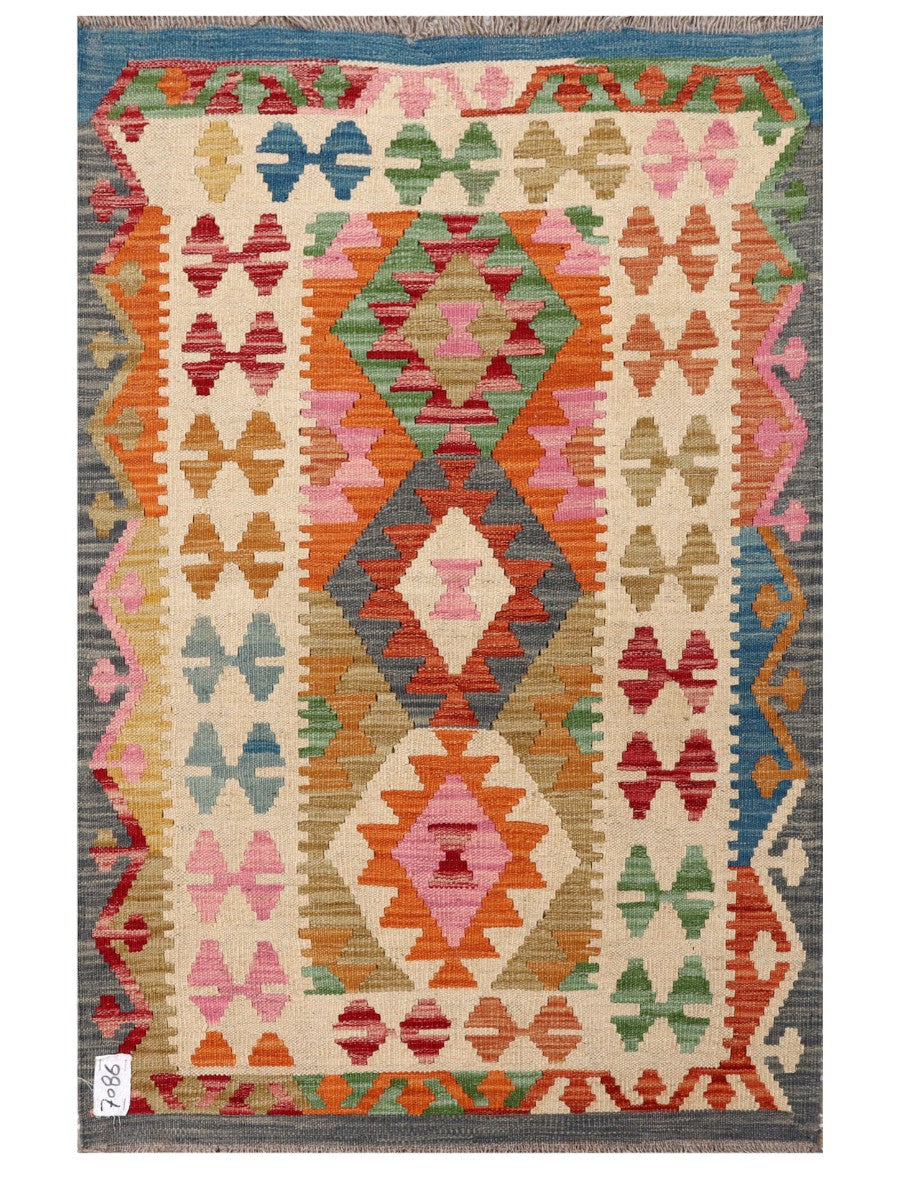 Maimana Afghanistan Kilim Rug - 122 x 80 cm - Handmade