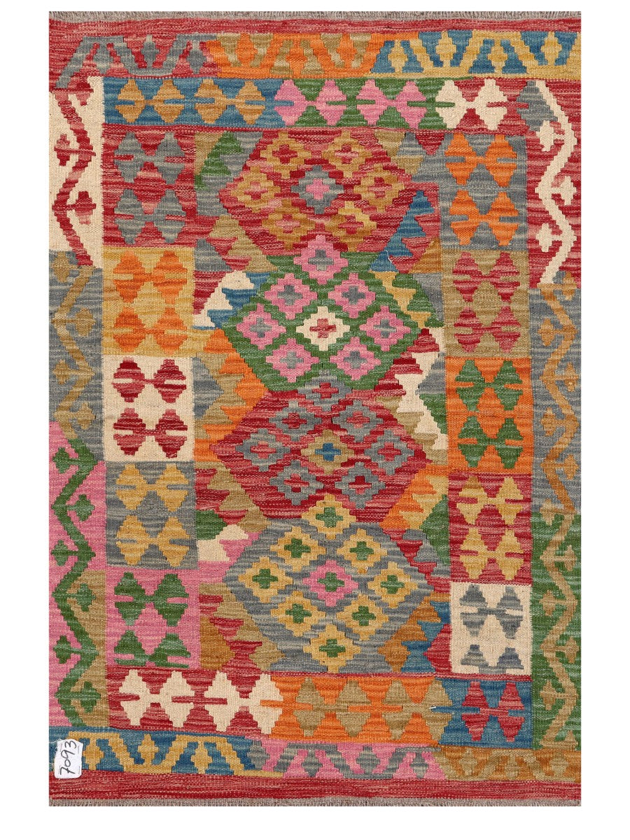 Maimana Afghanistan Kilim Rug - 124 x 83 cm - Handmade