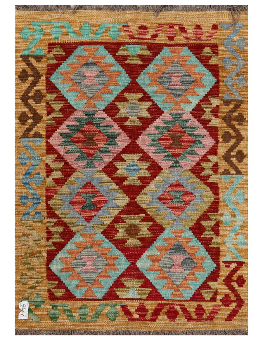 Maimana Afghanistan Kilim Rug - 125 x 88 cm - Handmade