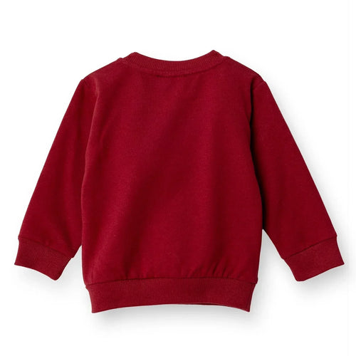 HelloBaby Sweatshirt - Maroon - Bobobiy